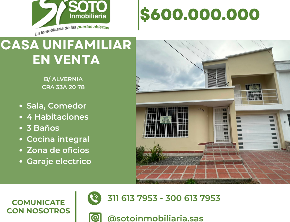 CASA VENTA ALVERNIA